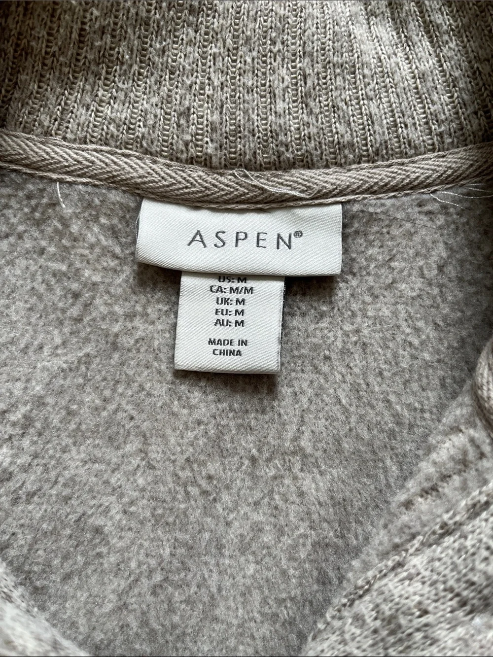 Men's Button 1/4 Front Mock Neck Sweater in Heather Taupe